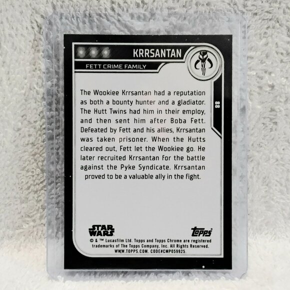 5/$20 Mint 2023.Topps Chrome Krrsantan Star Wars Card 88!! - Picture 2 of 2